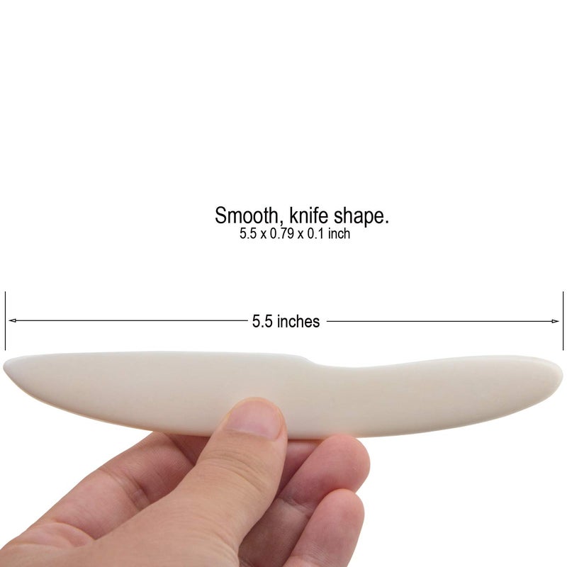 VENCINK Genuine Bone Folder Paper Creaser Crafting Scoring Creasing Scrapbooking Origami Tool for Paper Craft Cards Making Folding Score Board (5.5 x 0.79 inch) - Image 3